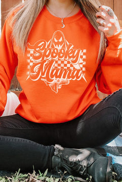 Halloween Spooky Mama Fall Sweatshirt