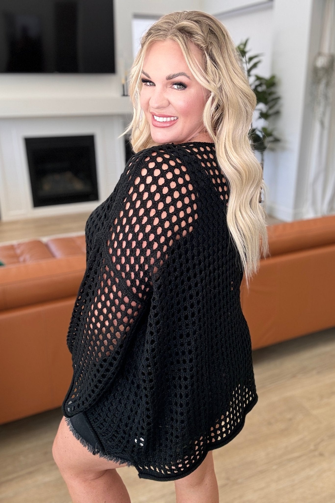 Ask Anyway Fishnet Sweater - Molliee Boutique