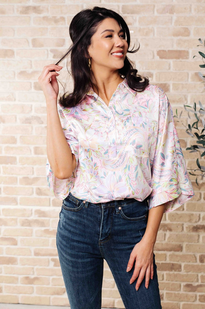 Blissful Botanicals Blouse - Molliee Boutique