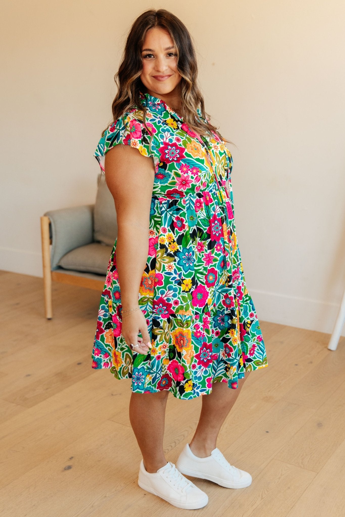 Blown Away Floral Dress - Molliee Boutique