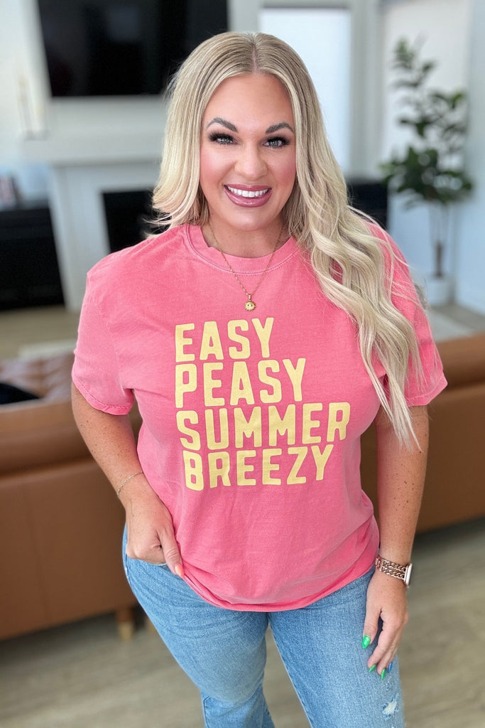 Easy Peasy Summer Breezy Tee - Molliee Boutique