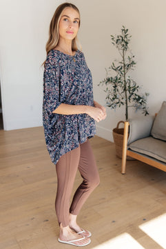 Essential Blouse in Navy Paisley - Molliee Boutique