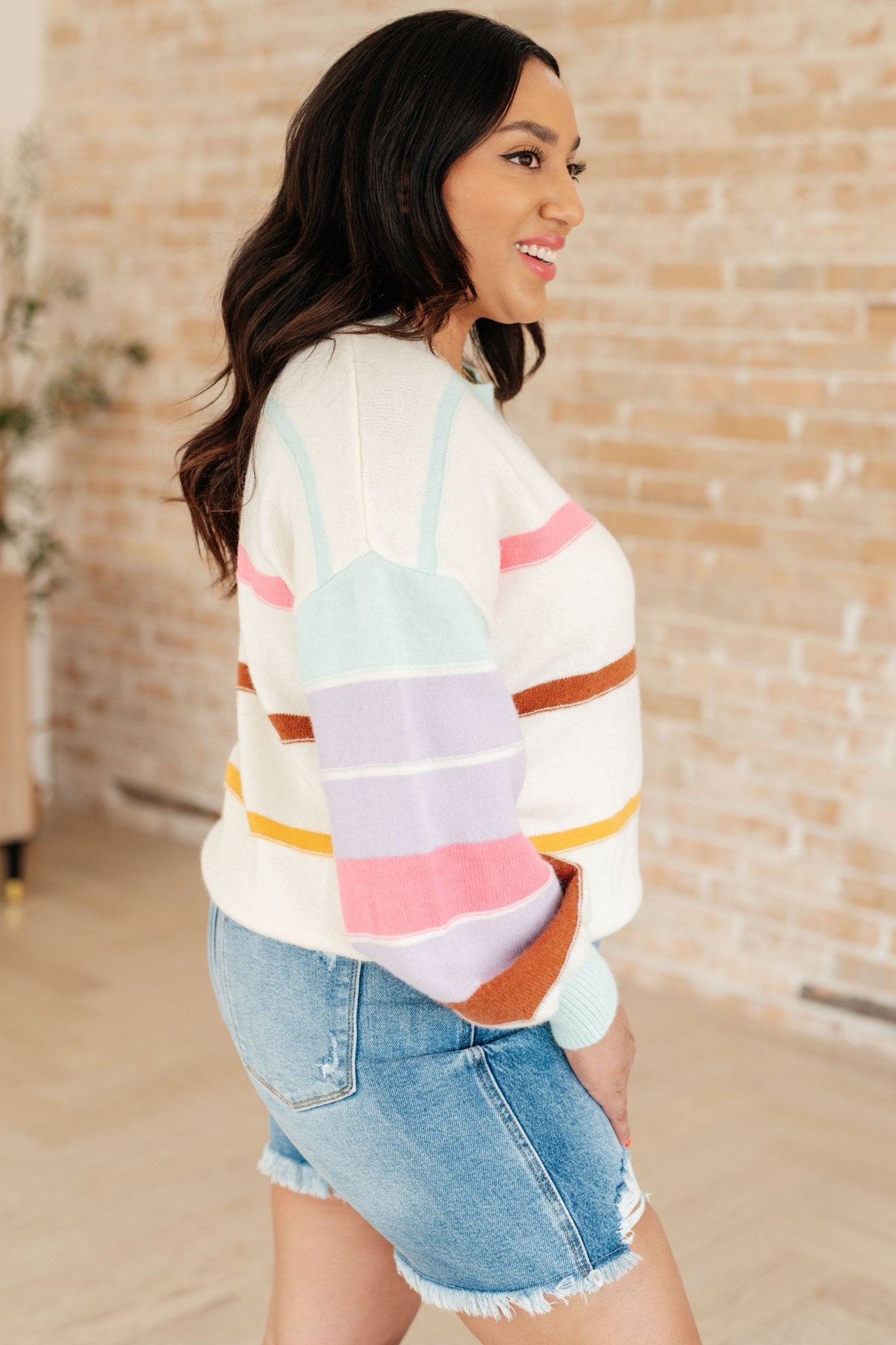 Flawless Features Striped Sweater - Molliee Boutique