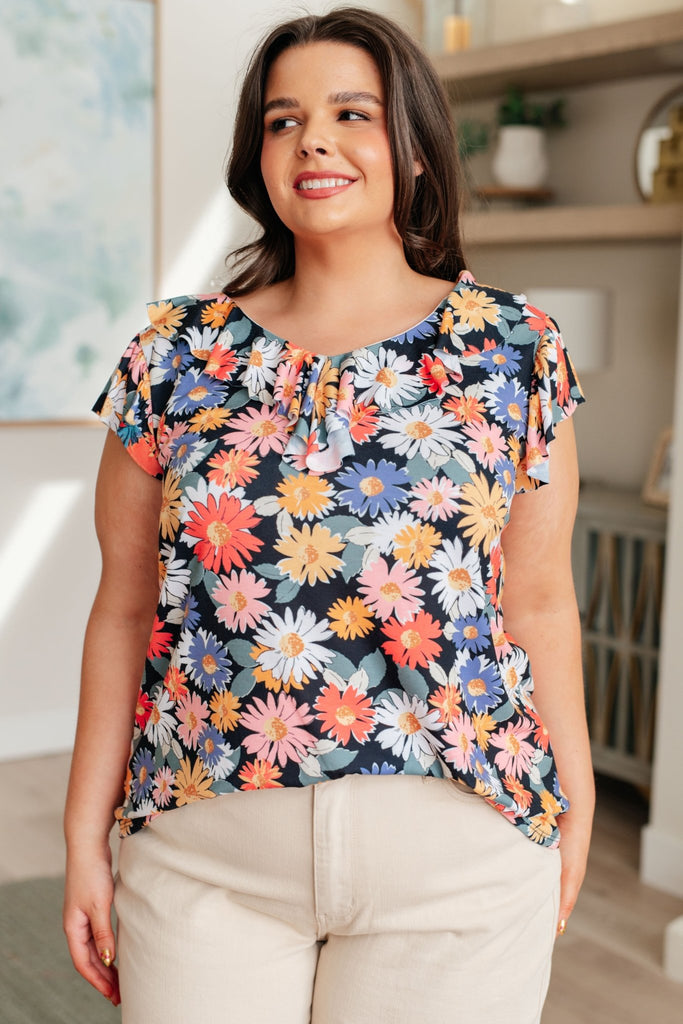 Flower Power Floral Top - Molliee Boutique