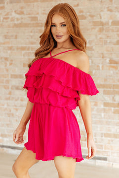 Friday I'm in Love Ruffled Romper - Molliee Boutique