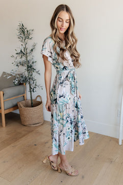 Into the Night Dolman Sleeve Floral Dress - Molliee Boutique