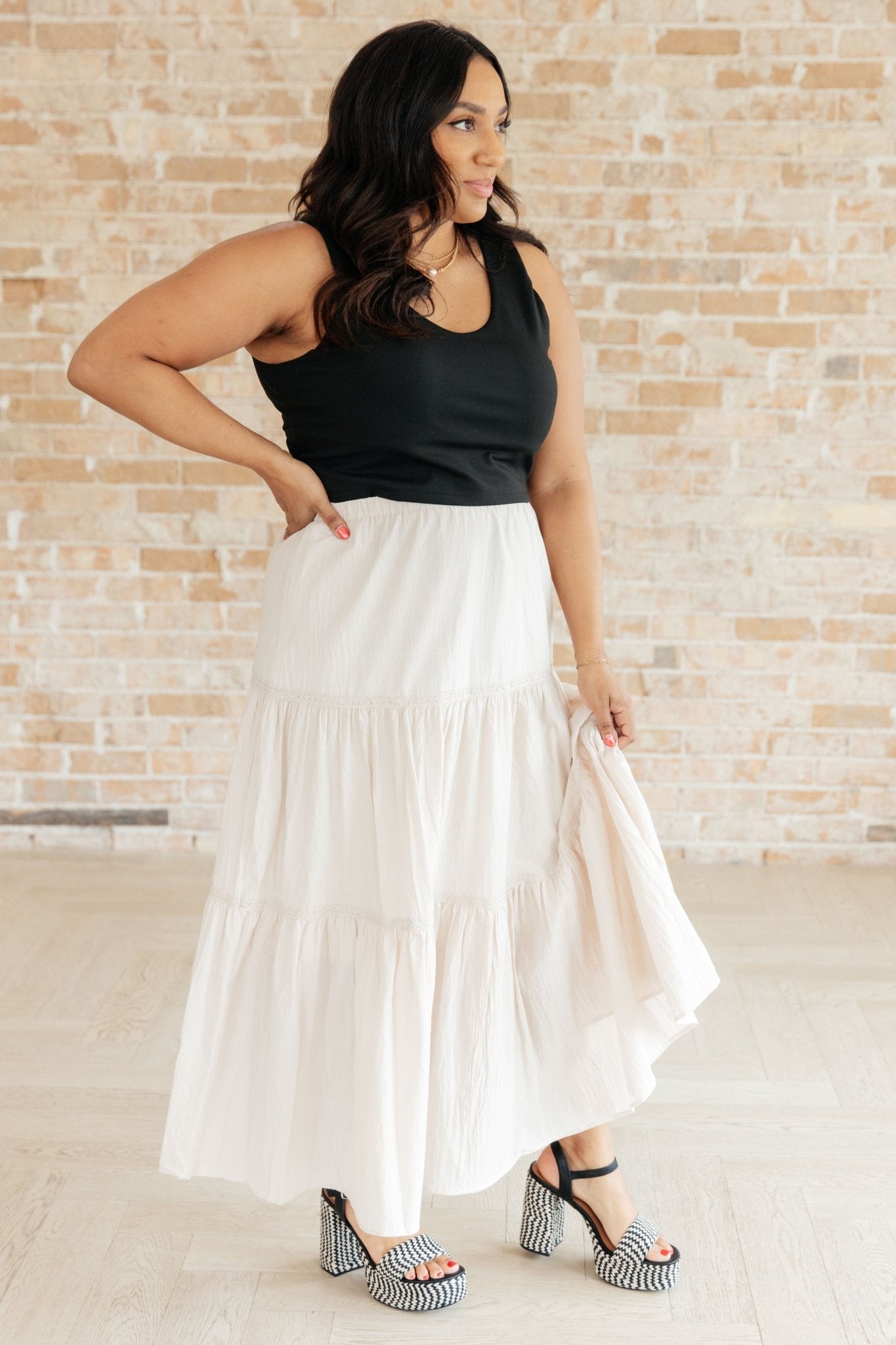 Let It Begin Tiered Maxi Skirt - Molliee Boutique