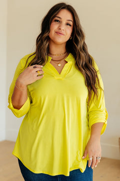 Lizzy Top in Neon Yellow - Molliee Boutique