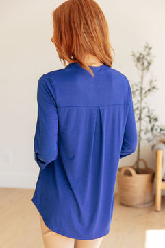 Lizzy Top in Royal Blue - Molliee Boutique