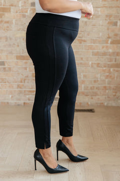 Magic Ankle Crop Skinny Pants in Black - Molliee Boutique