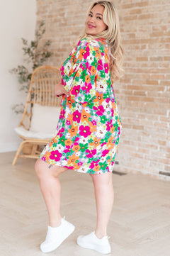 No Garden, No Problem Bubble Sleeve Dress - Molliee Boutique