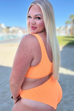 Oh So Orange Swim Top - Molliee Boutique