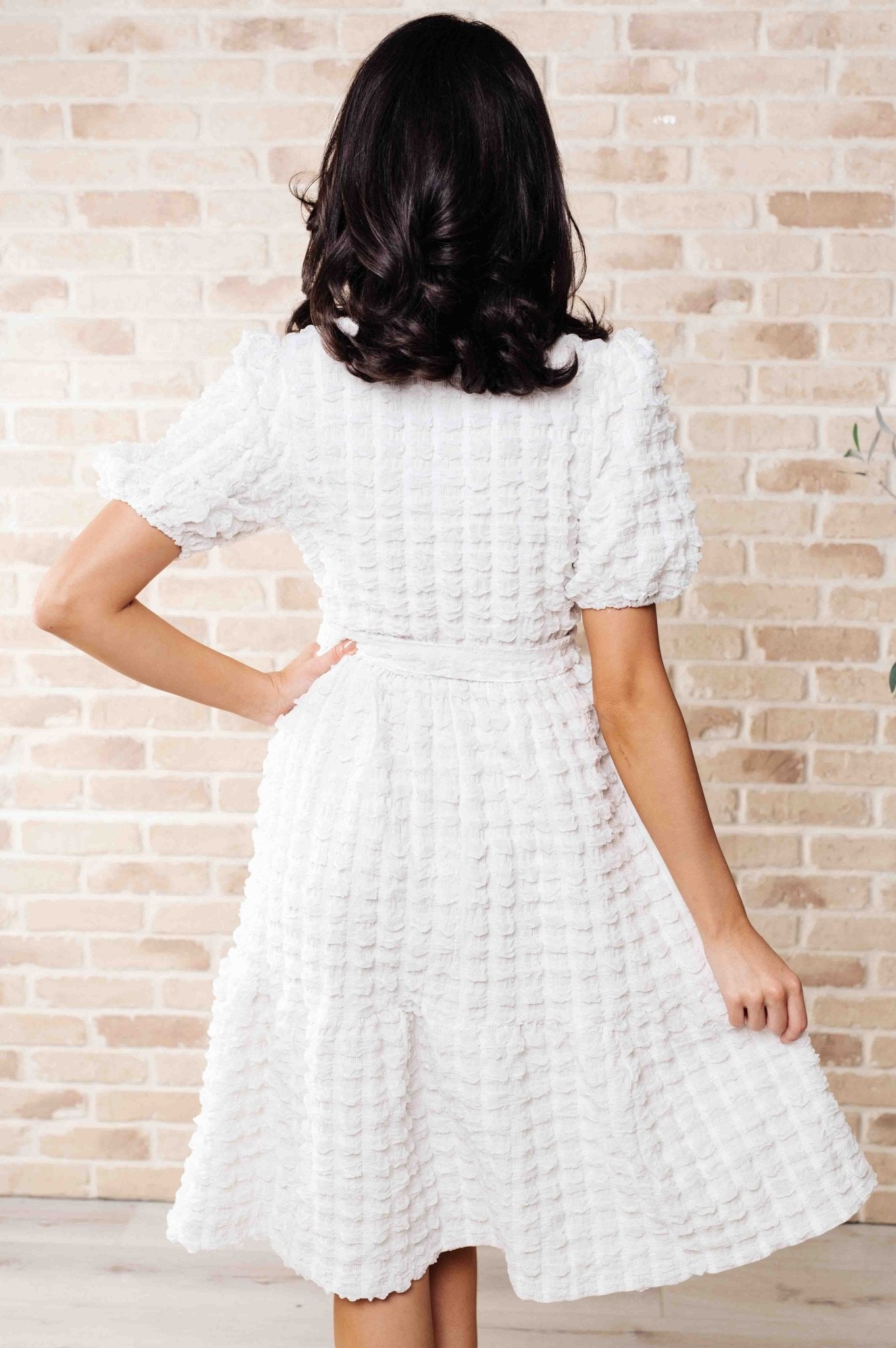 On Cloud Nine Bubble Midi Dress - Molliee Boutique