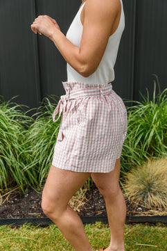 Prim & Pretty Gingham Tie Shorts - Molliee Boutique