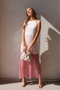 Rosè Maxi Dress - Molliee Boutique