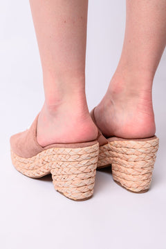 Solstice Espadrille Wedge in Blush - Molliee Boutique