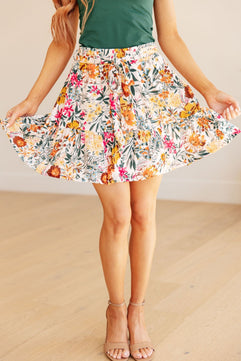 Spring Fields Floral Skirt - Molliee Boutique