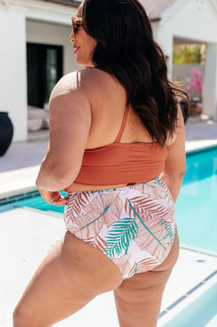 Tahiti Tropical Print Swim Bottoms - Molliee Boutique