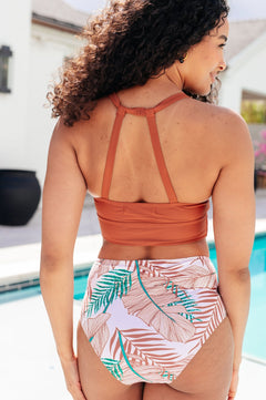 Tahiti Tropical Print Swim Bottoms - Molliee Boutique