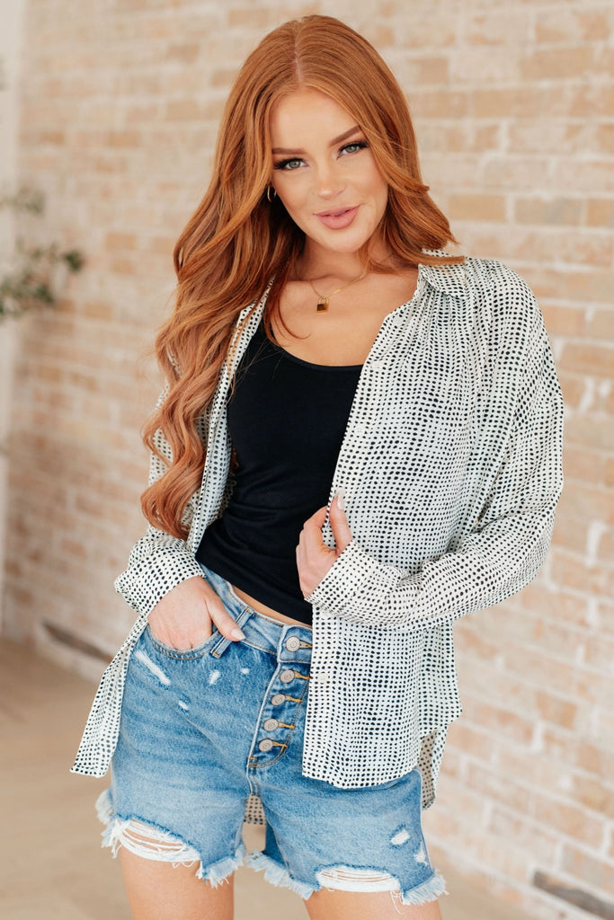 Terms of Endearment Dolman Sleeve Button Up - Molliee Boutique