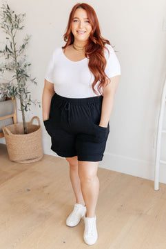 The Way I Use My Walk Drawstring Shorts - Molliee Boutique