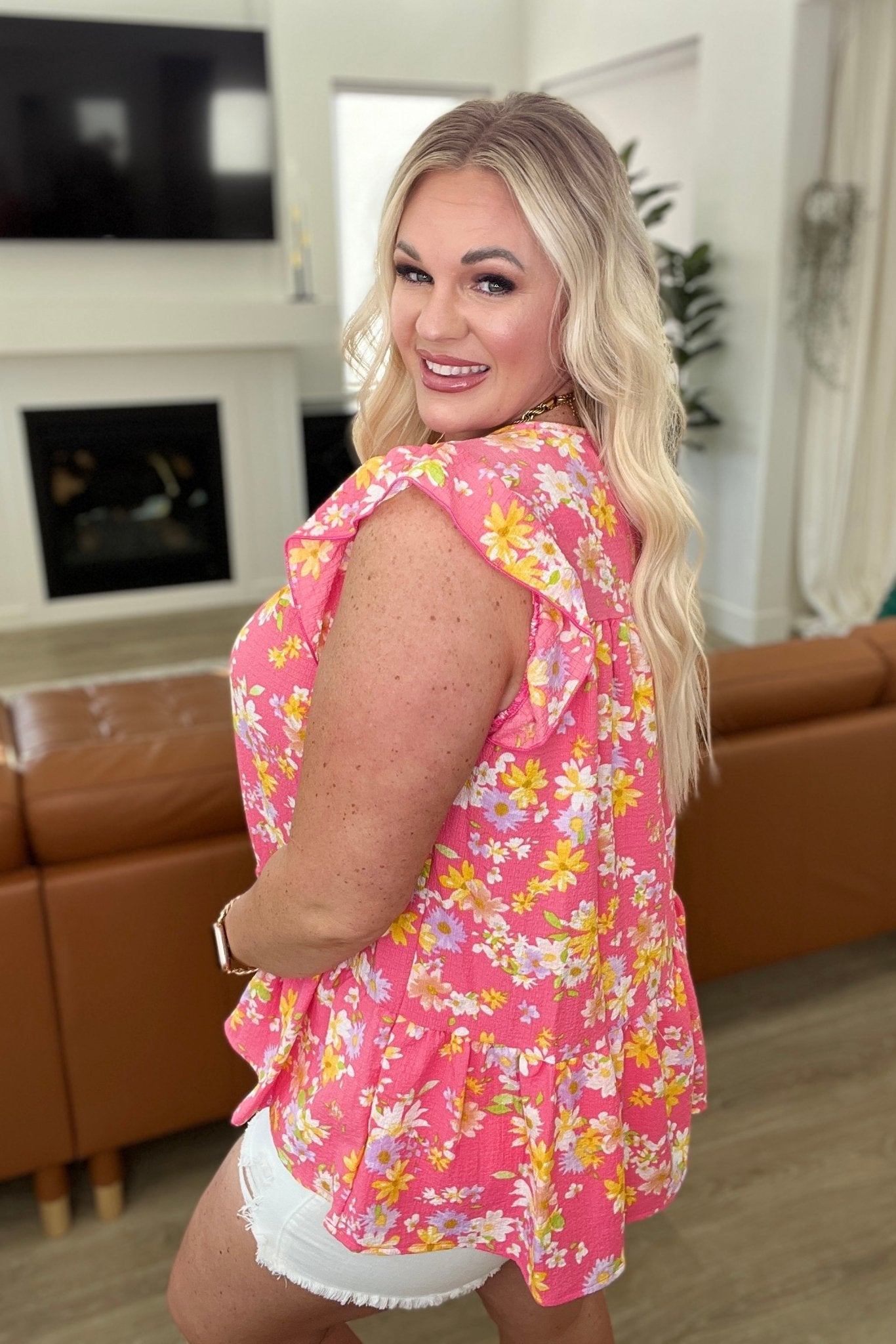 Understanding the Assignment Floral Babydoll Top in Pink - Molliee Boutique