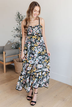 Up From the Ashes Floral Maxi Dress - Molliee Boutique