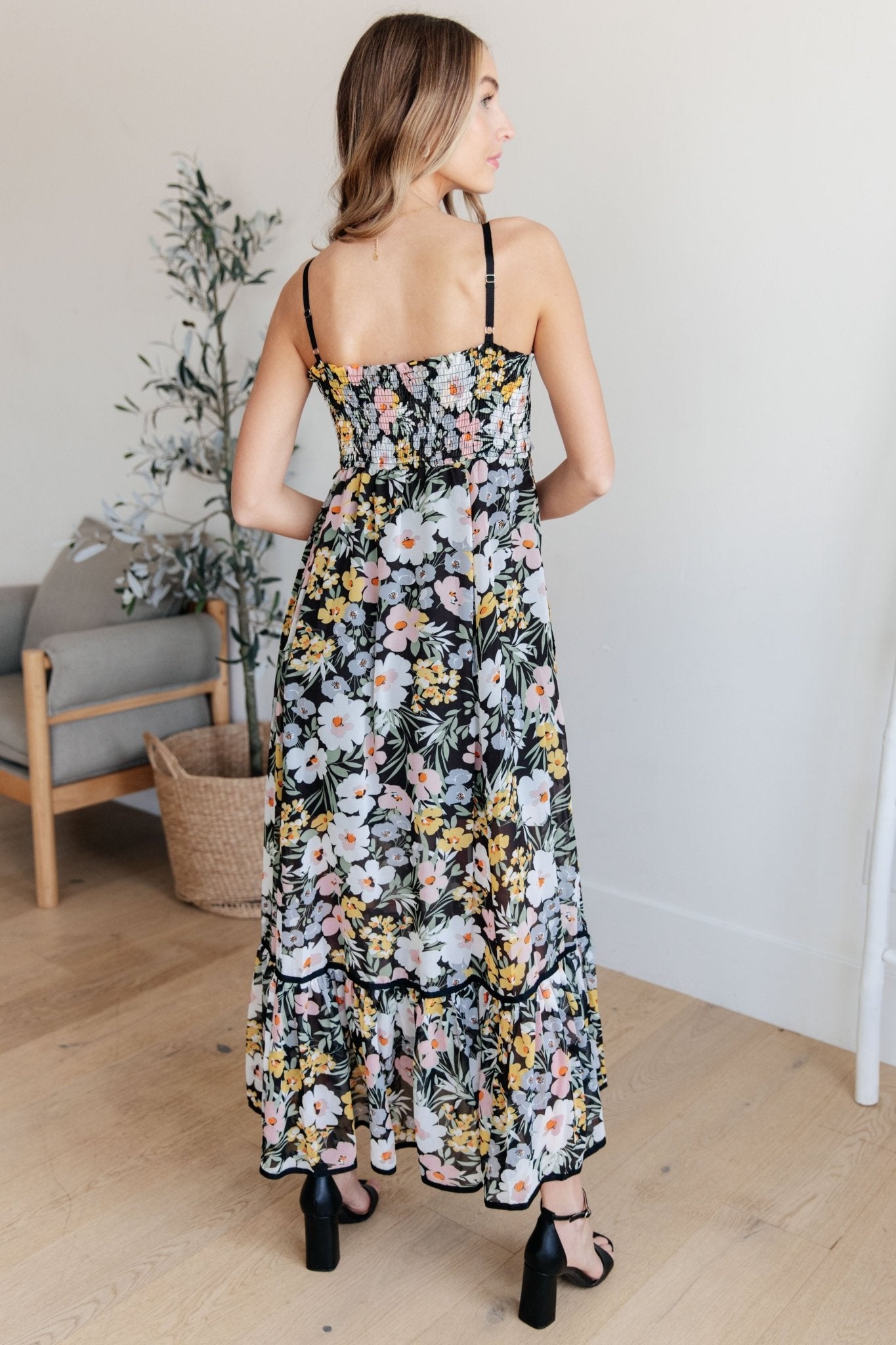 Up From the Ashes Floral Maxi Dress - Molliee Boutique