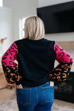 Wild About You Animal Print Sweater - Molliee Boutique