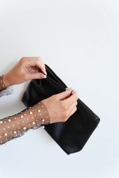 Woven and Worn Tote in Black - Molliee Boutique