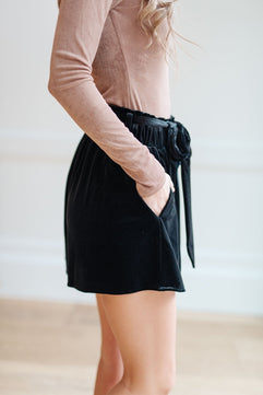 Wrapped in Velvet Shorts - Molliee Boutique