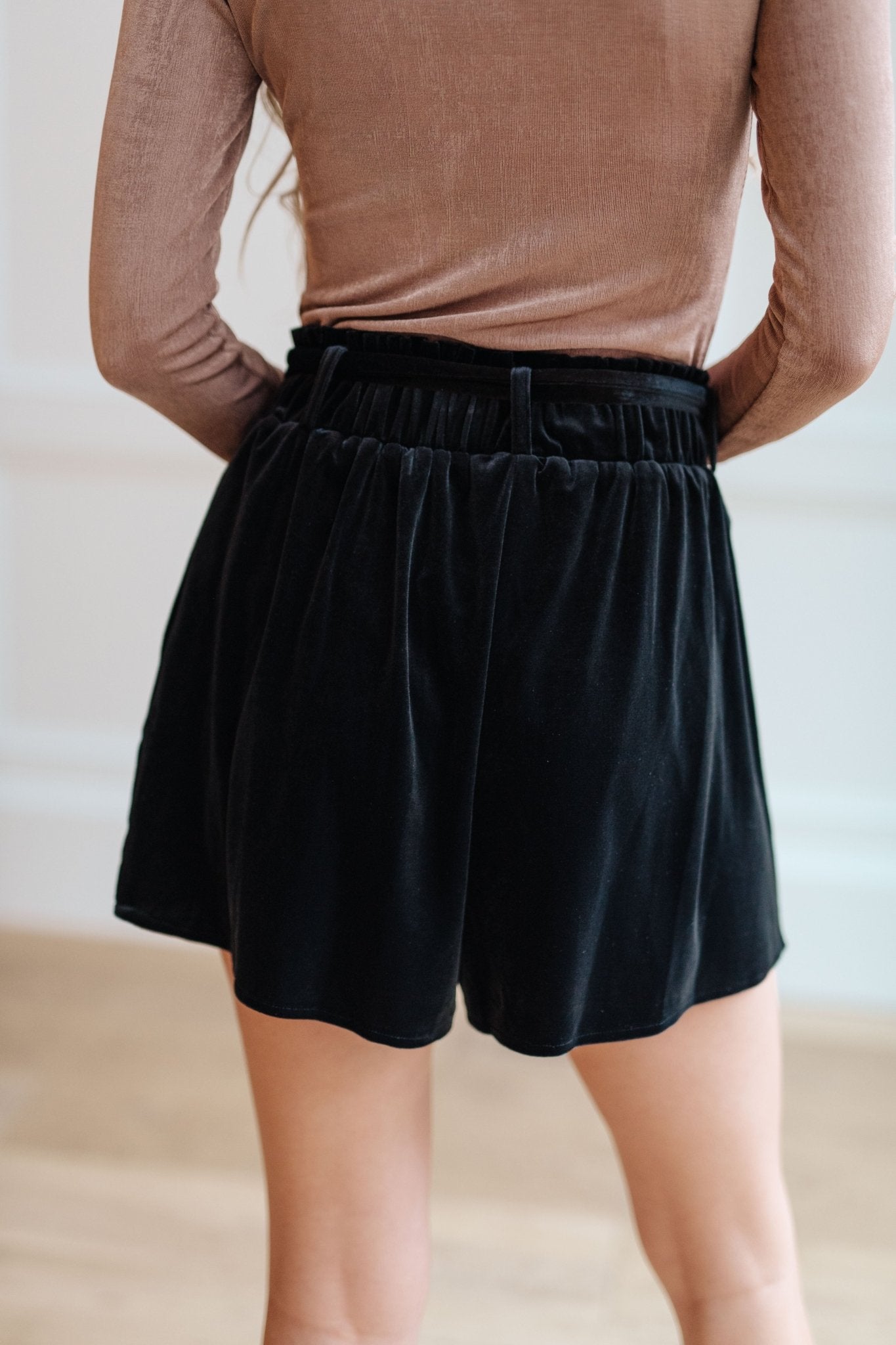 Wrapped in Velvet Shorts - Molliee Boutique