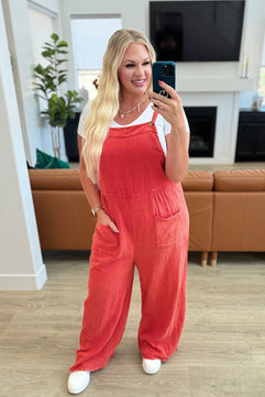 Yankee Doodle Crinkle Woven Jumpsuit - Molliee Boutique