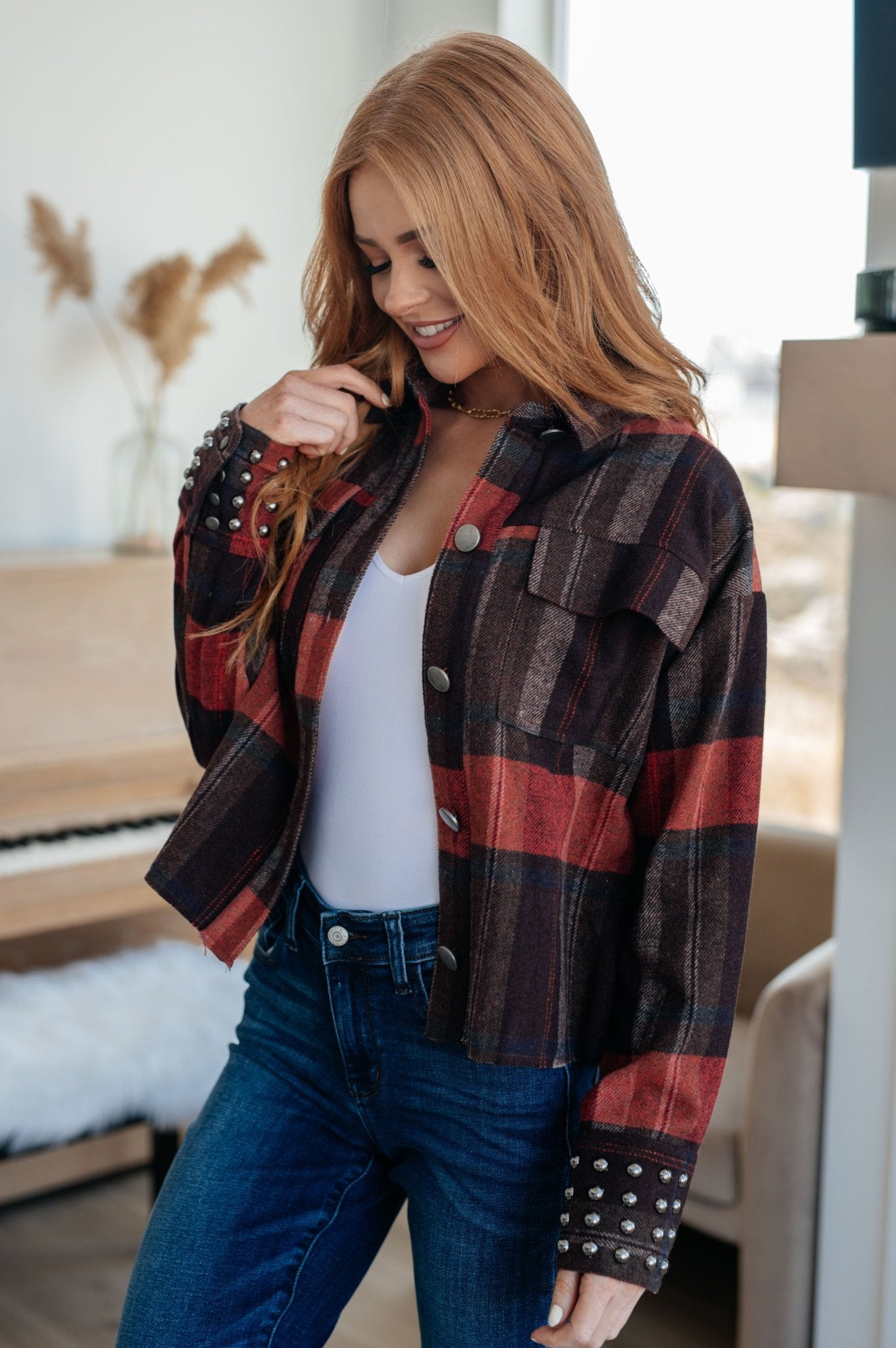 Already There Plaid Shacket - Molliee Boutique