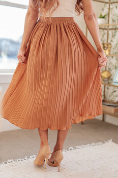 Are You Talking to Me Pleated Midi Skirt - Molliee Boutique