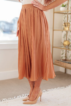 Are You Talking to Me Pleated Midi Skirt - Molliee Boutique