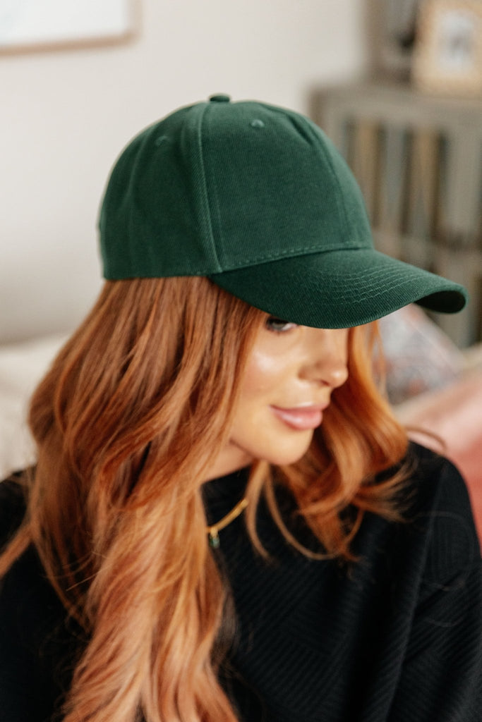 Basic Babe Ball Cap in Green - Molliee Boutique