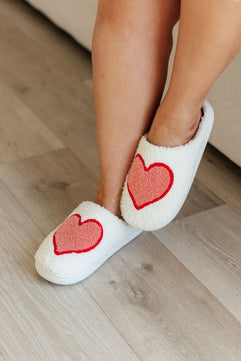 Big Heart Cozy Slippers - Molliee Boutique