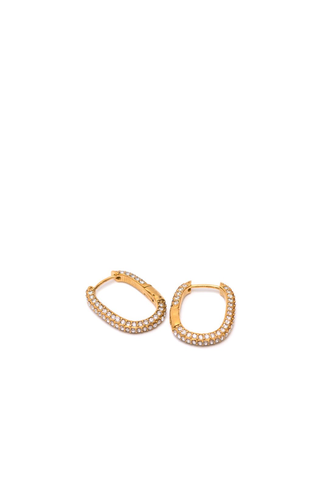 Blinged Out Huggie Earrings - Molliee Boutique