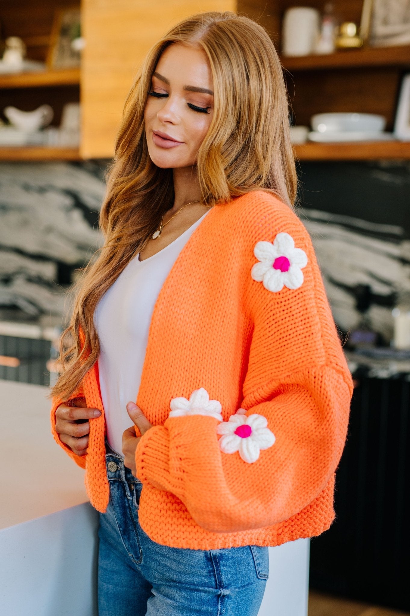 Bright Flower Child Floral Cardigan - Molliee Boutique