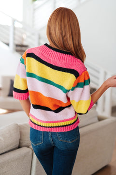 Bright Side Striped Sweater - Molliee Boutique