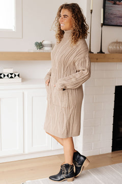 Bundled Beauty Turtleneck Sweater Dress - Molliee Boutique