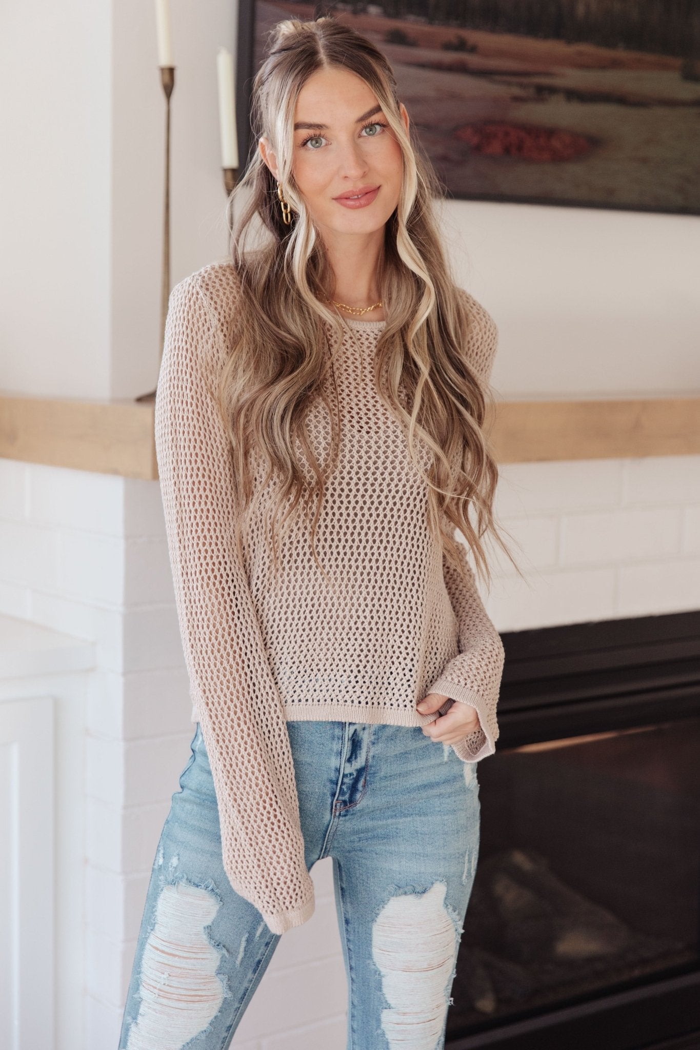 Calming Down Loose Knit Top - Molliee Boutique