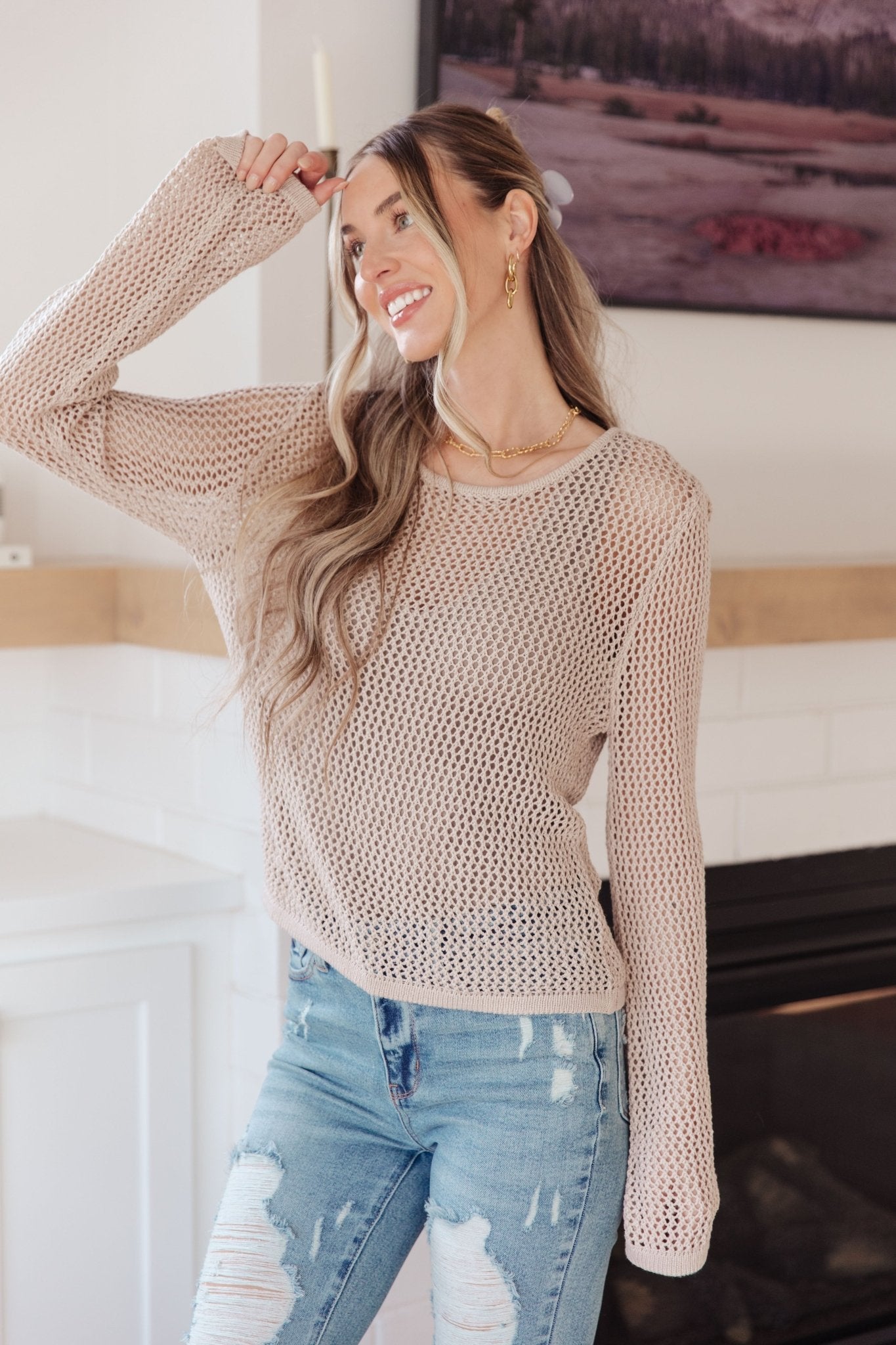 Calming Down Loose Knit Top - Molliee Boutique