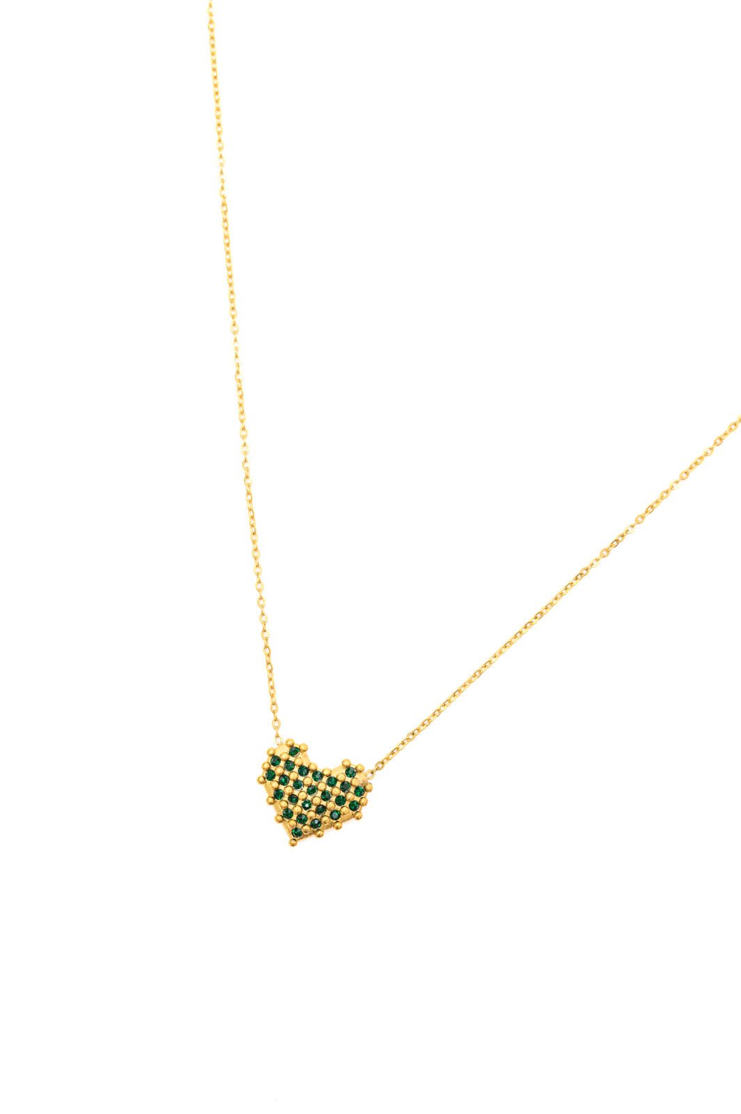 Checkered Heart Necklace - Molliee Boutique