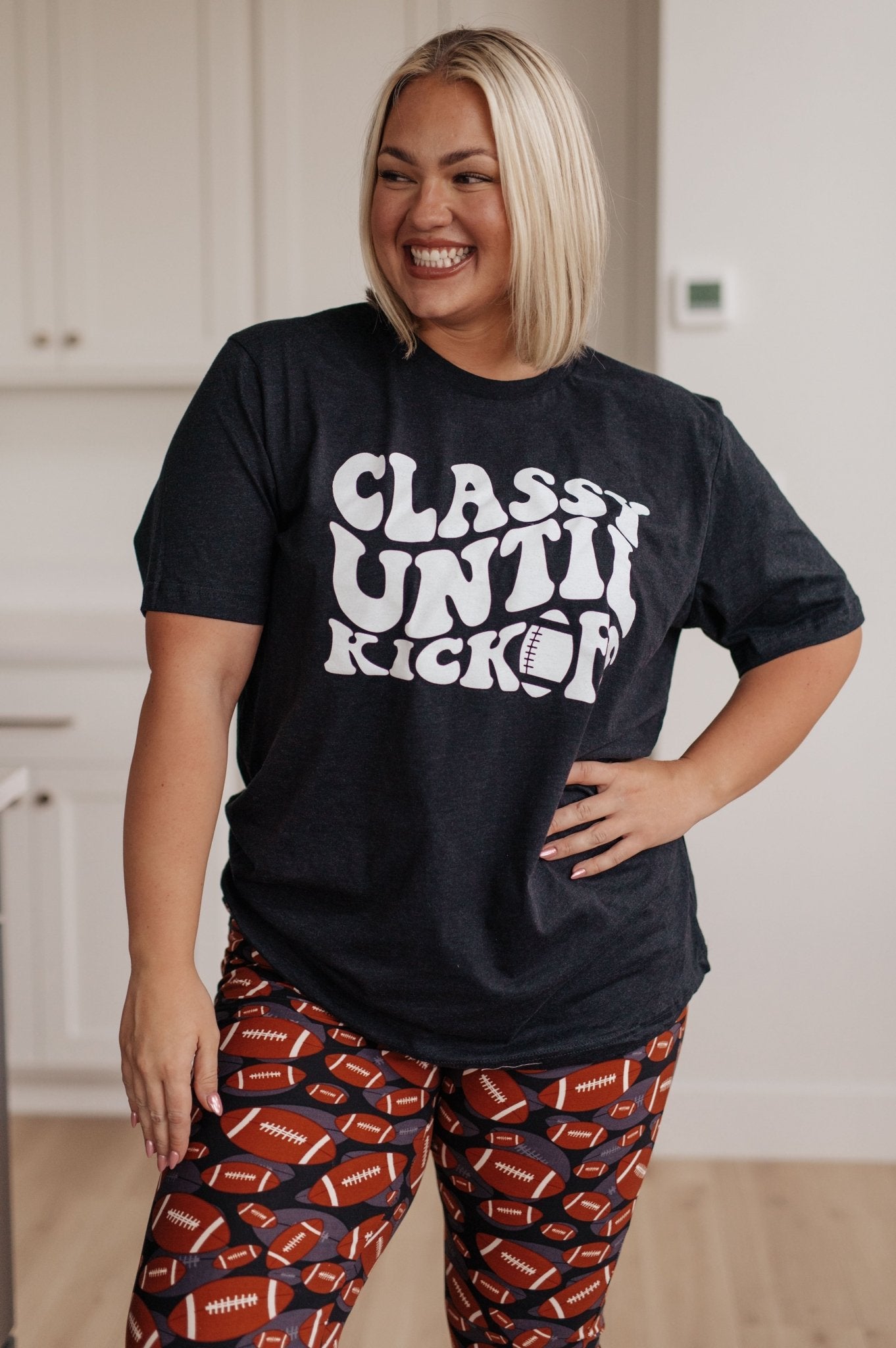 Classy Until Kickoff Tee - Molliee Boutique