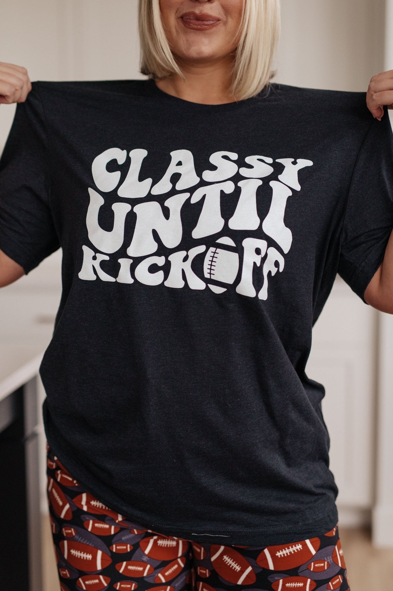 Classy Until Kickoff Tee - Molliee Boutique