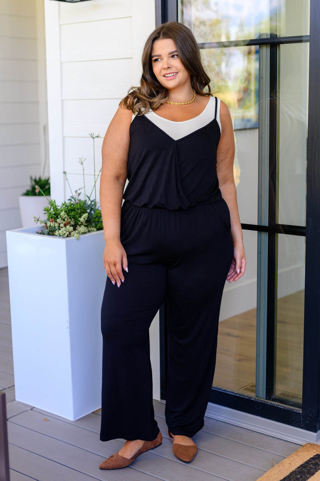 Completely Justified Jumpsuit in Black - Molliee Boutique