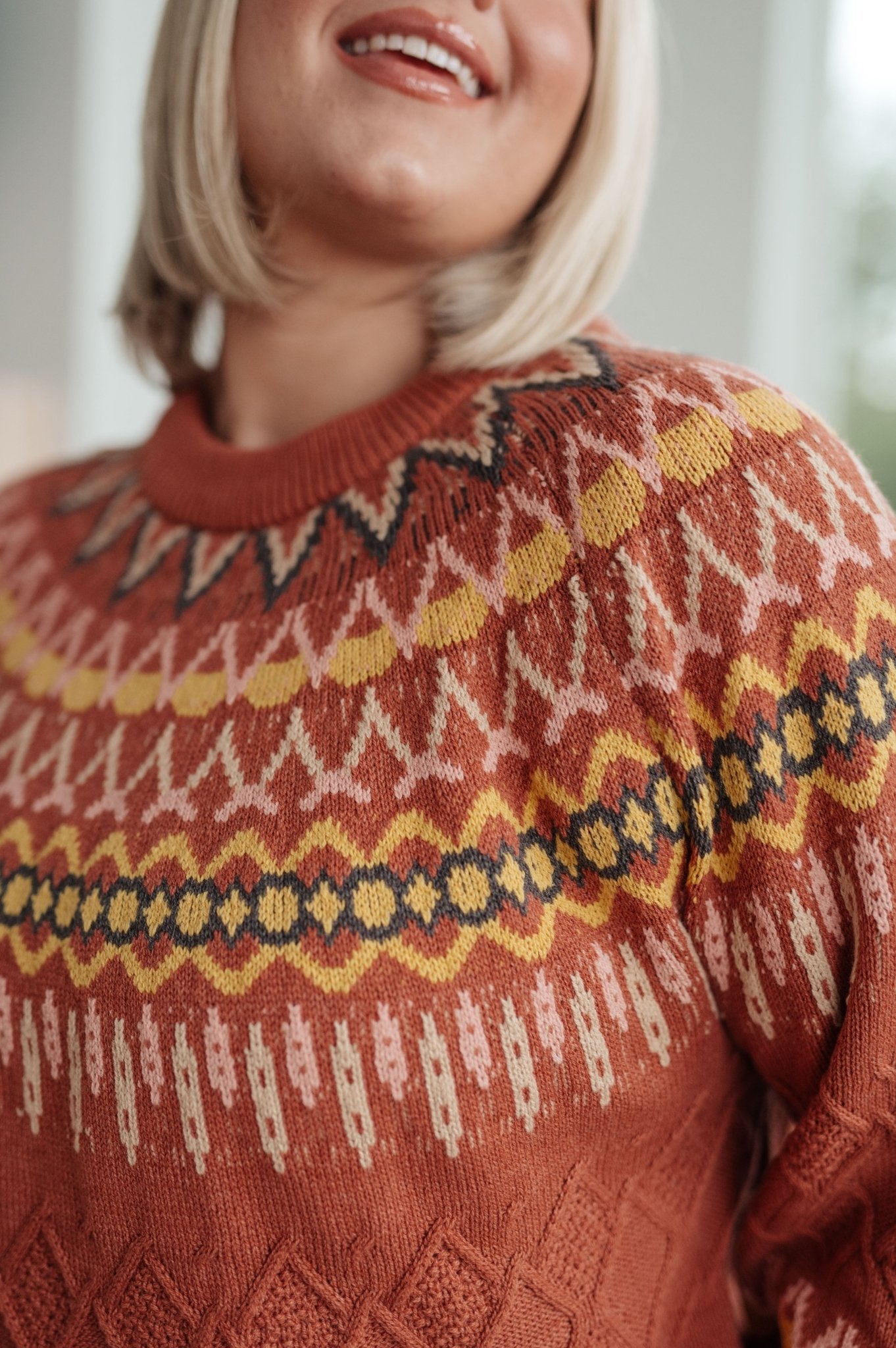 Cozy Chalet Fair Isle Sweater - Molliee Boutique