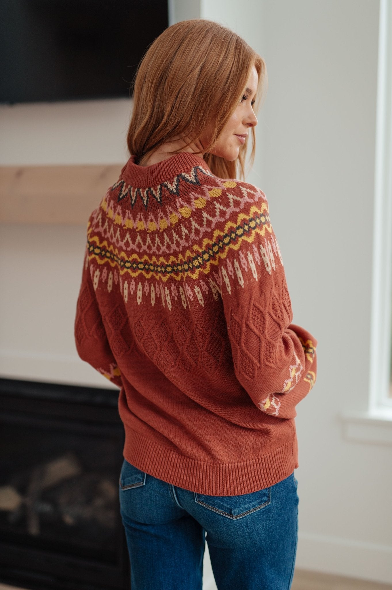 Cozy Chalet Fair Isle Sweater - Molliee Boutique